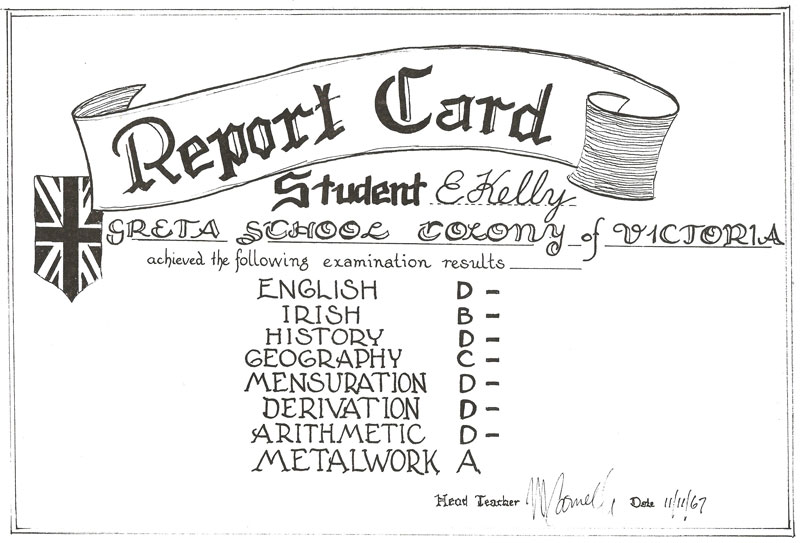 Ned's Report Card